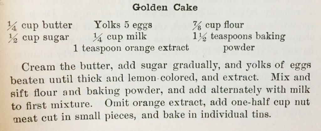 Miss Windsor: Fannie Merritt Farmers recipe for Golden Cake