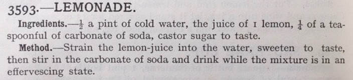 Miss Windsor: Mrs Beeton's recipe for Lemonade! 