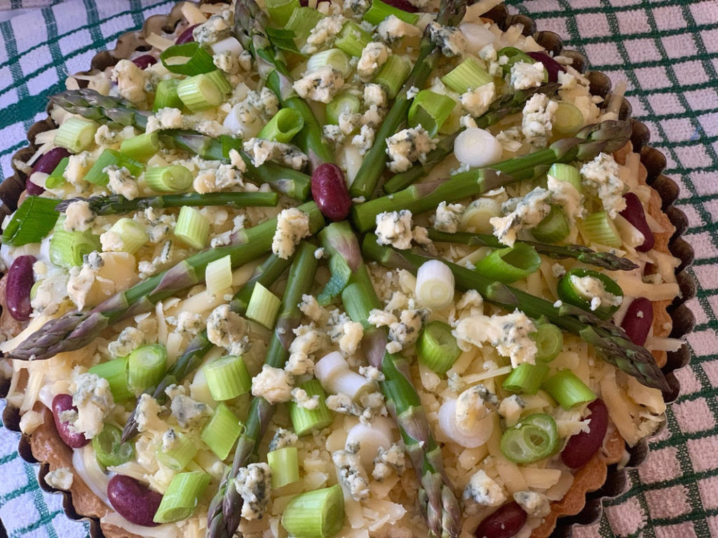 Ready for the oven.......Miss Windsor's "Dig for Victory" Asparagus Veggie Tart!